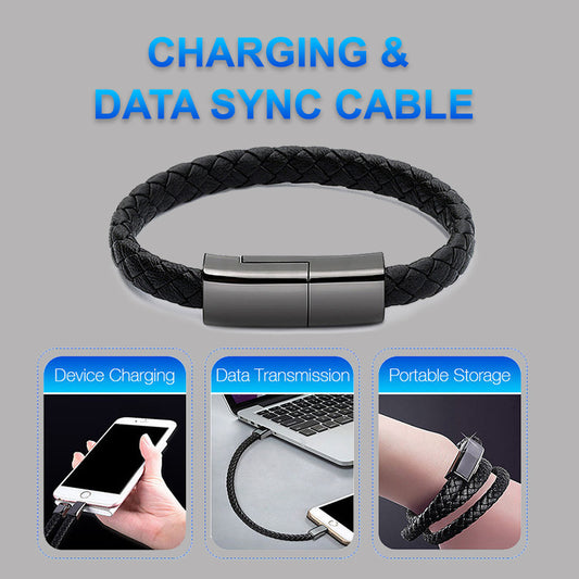Smart Bracelet Charger – Cable 3-en-1 rápido y portátil